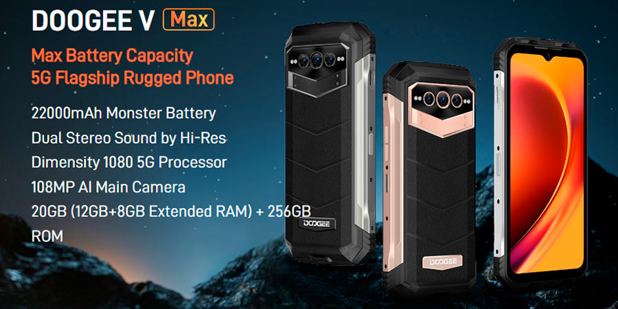 противоударный смартфон с большой батареей DOOGEE V MAX