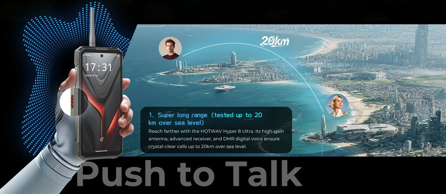 HOTWAV Hyper 8 Ultra 12/512GB Black защищённый смартфон с рацией
