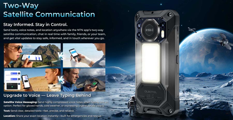 Защищенный смартфон Oukitel WP61 Ti 12/512GB Black Satellite