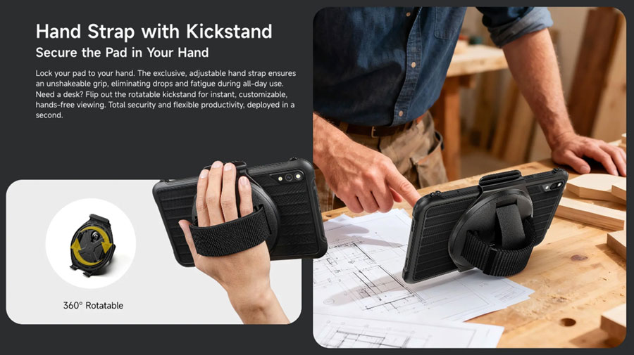 RugKing Pad Pro 8/128Gb Grey планшет с ручкой подставкой