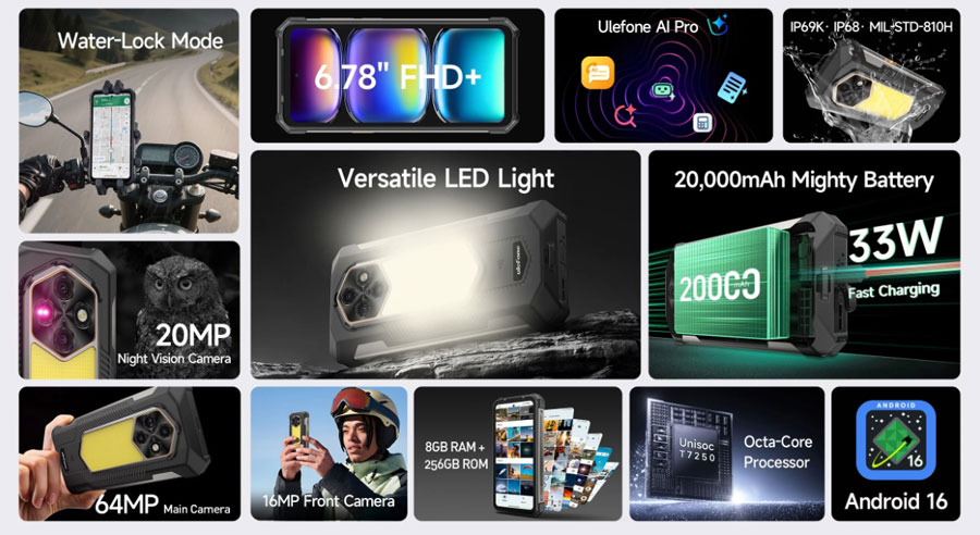 Ulefone RugKing 5 Pro 8/256GB Black